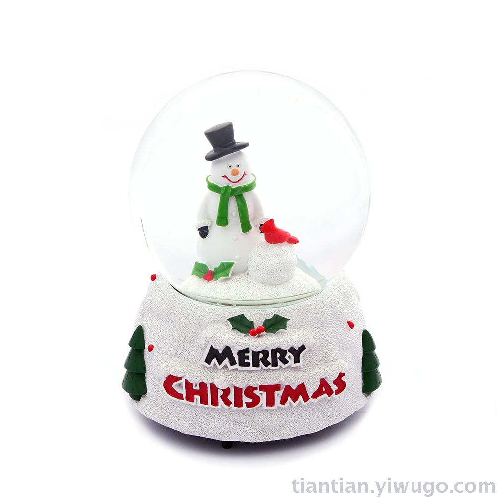 Resin craft Presents Santa's Crystal Ball Music box, Christmas Glow and Snowflake music box Resin craft Presents Santa's Crystal Ball Music box, Christmas Glow and Snowflake music box