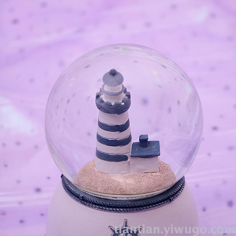 The whole family has excellent presents a couple holding hands with a crystal ball music box dreamlike glow Snowflake music box