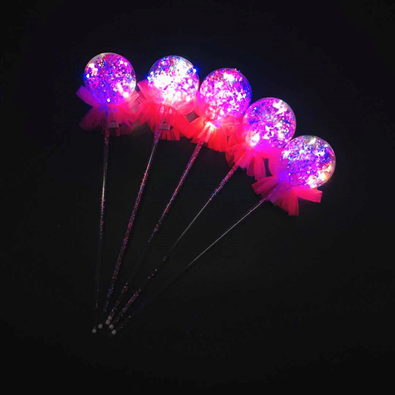 Best-Seller on Douyin Bounce Ball Starry Sky Stick Bounce Ball Magic Stick Magic Wand Luminous Fairy Wand