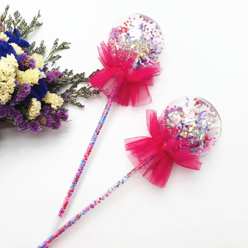 Best-Seller on Douyin Bounce Ball Starry Sky Stick Bounce Ball Magic Stick Magic Wand Luminous Fairy Wand