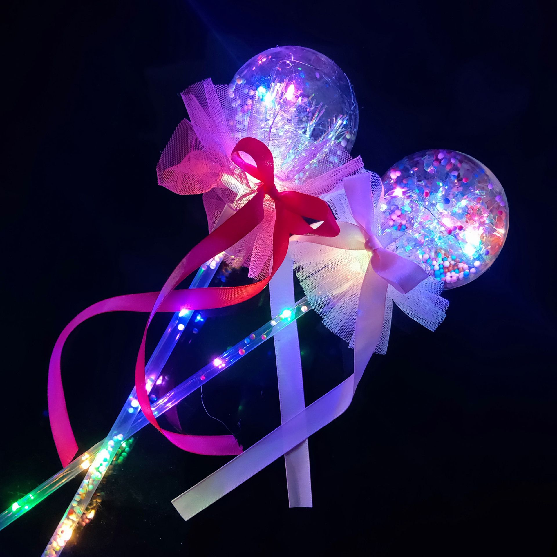 Fairy Wand Magic Wand Glow Stick Children's Luminous Toys Stall Drainage Bounce Ball Star Sky Ball Magic Wand