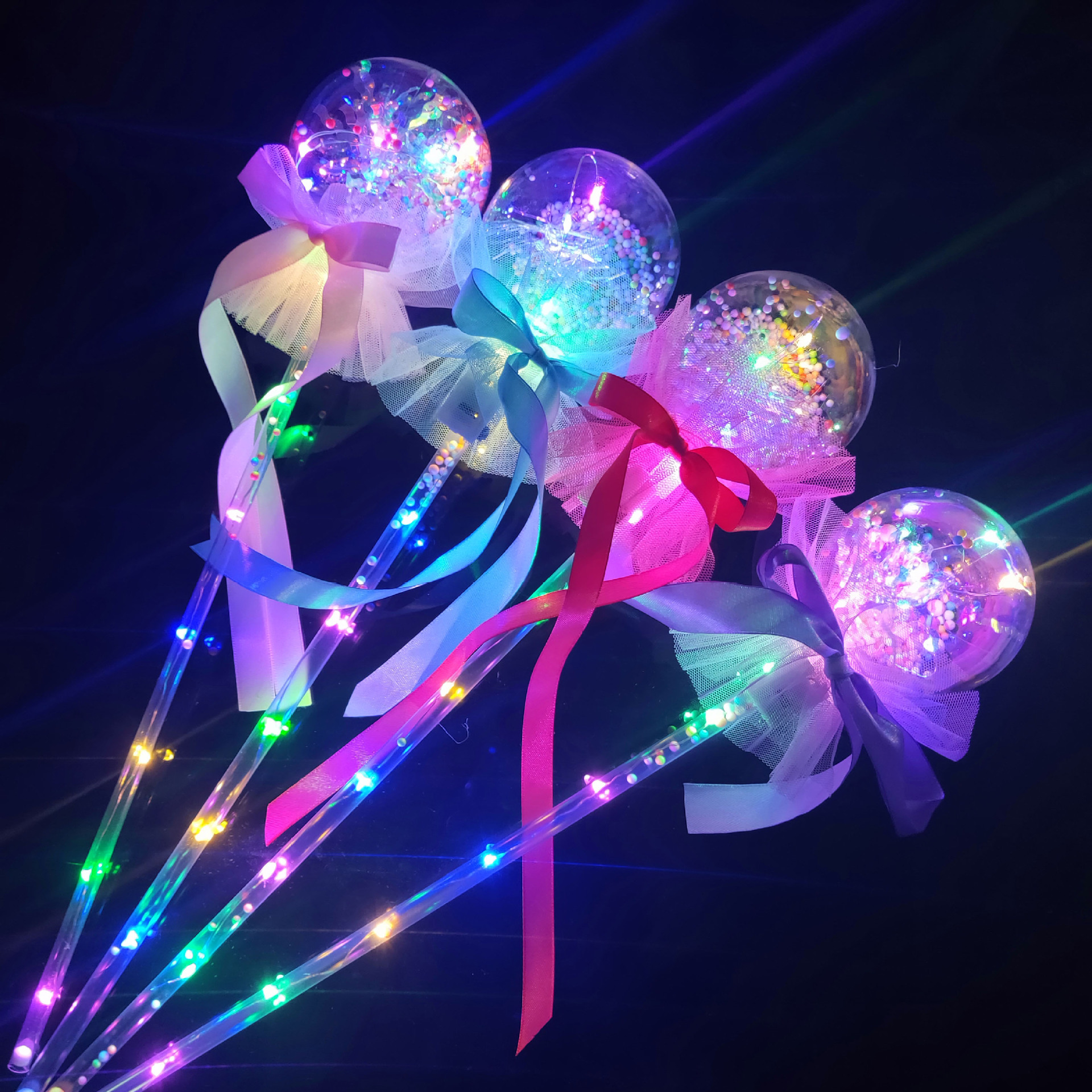 Fairy Wand Magic Wand Glow Stick Children's Luminous Toys Stall Drainage Bounce Ball Star Sky Ball Magic Wand