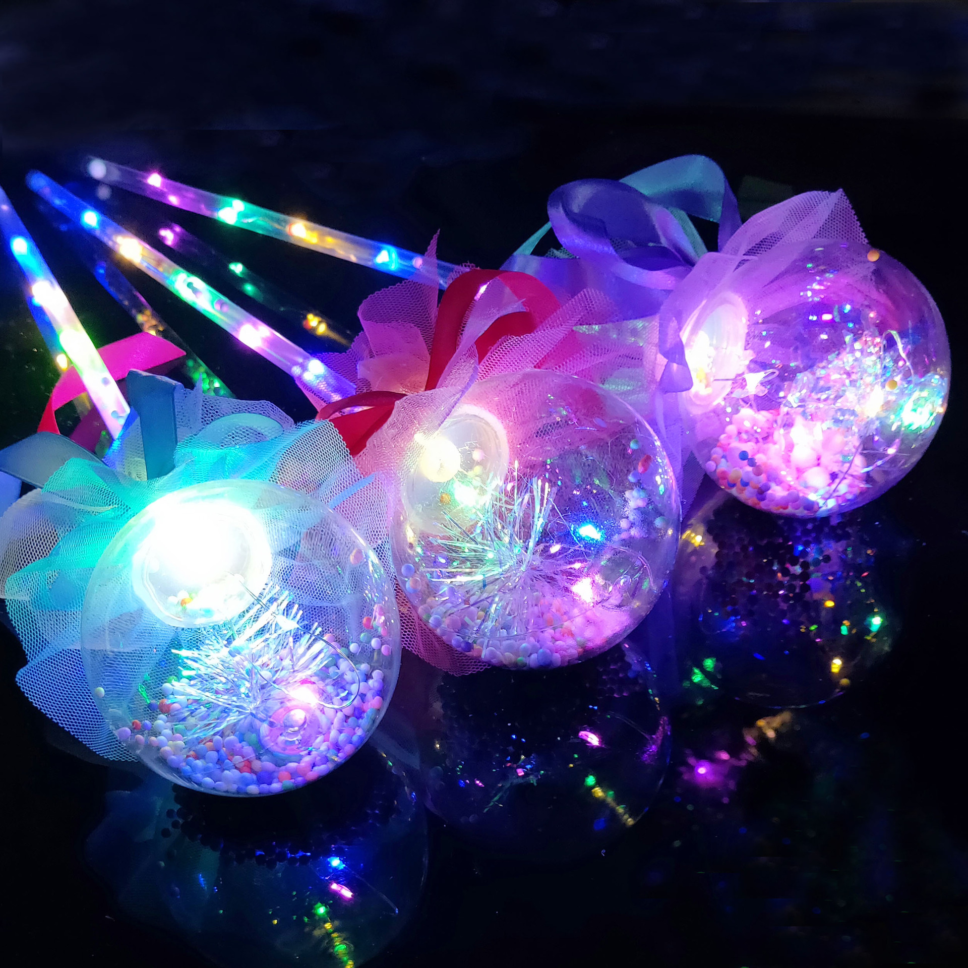 Fairy Wand Magic Wand Glow Stick Children's Luminous Toys Stall Drainage Bounce Ball Star Sky Ball Magic Wand