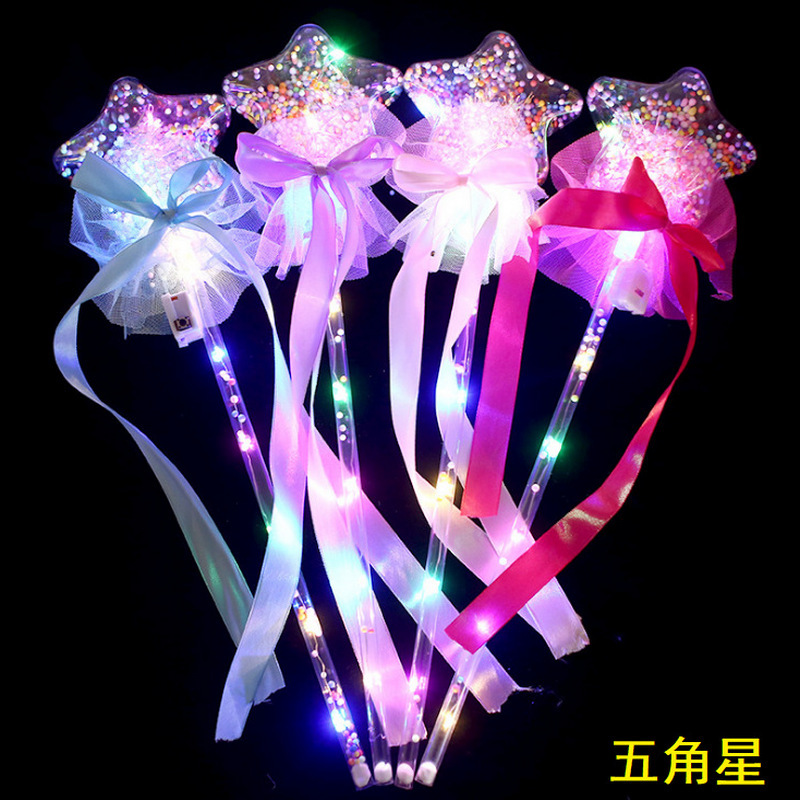 New Flash Magic Wand Glow Stick Children&#039;s Luminous Toys Stall Drainage Bounce Ball Fairy Wand