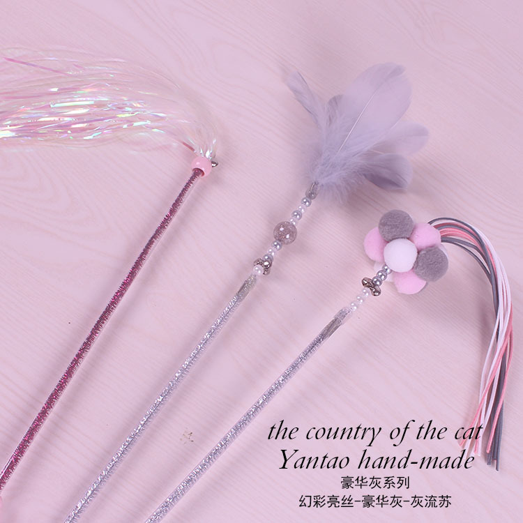 Factory Direct Sales First-Hand Supply Pet Handmade Cat Teaser Bell Fairy Wand