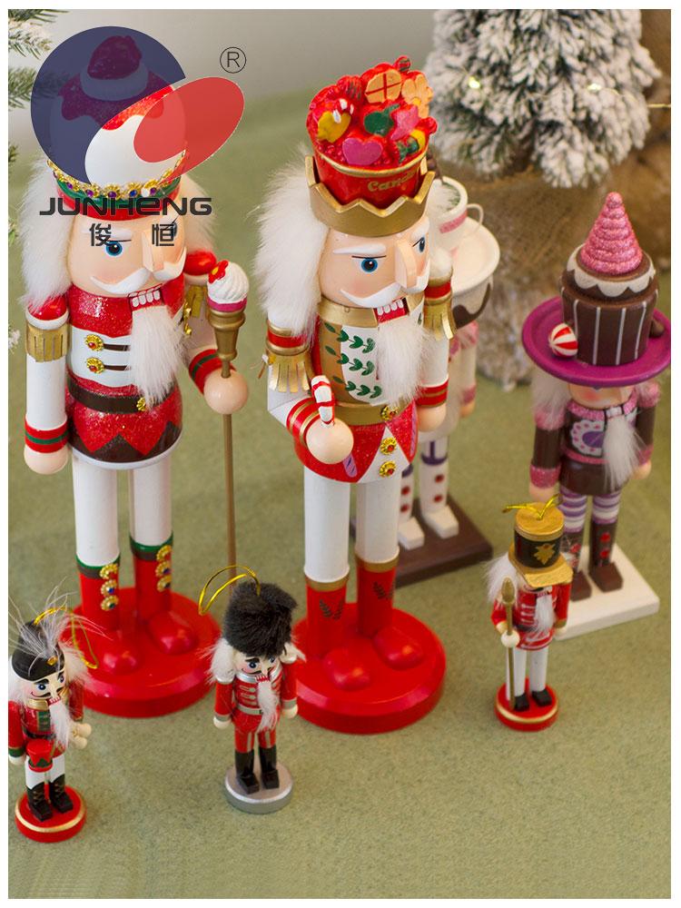 Junheng Walnut Soldier Hand-Painted Wooden Nutcracker Wooden Craftwork Puppet Decoration Decoration Gifts Bj2502