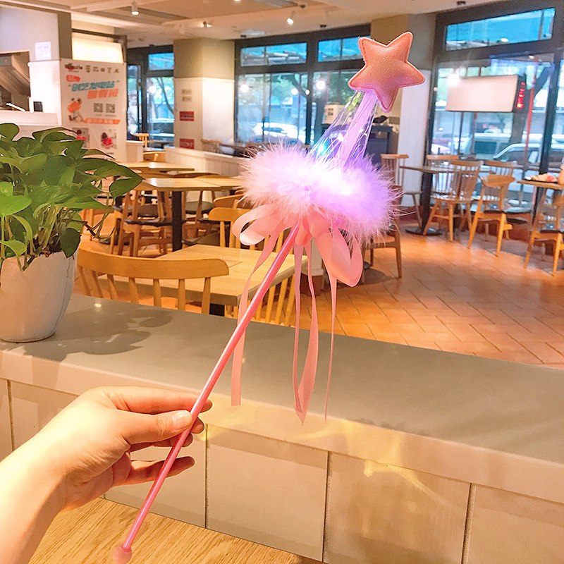 Bounce Ball Flashing Light Magic Wand Children's Birthday Party Gift Magic Stick Photo Fairy Wand