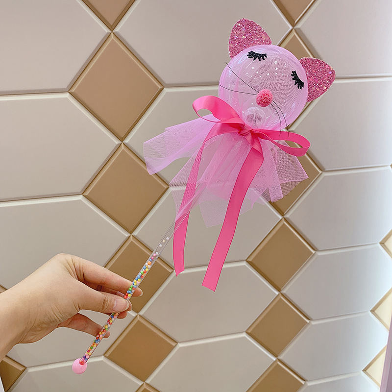 Bounce Ball Flashing Light Magic Wand Children's Birthday Party Gift Magic Stick Photo Fairy Wand