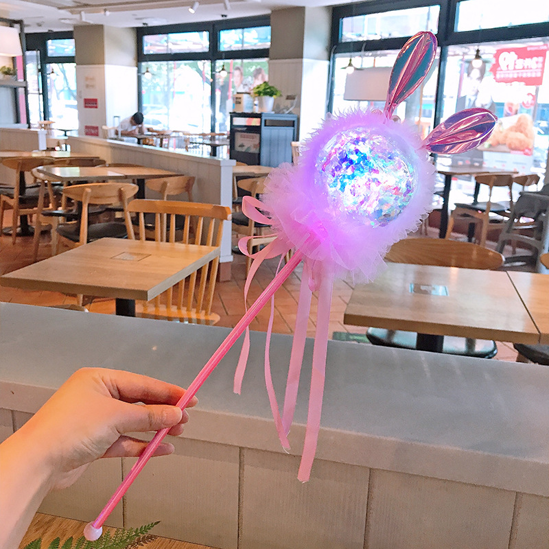 Bounce Ball Flashing Light Magic Wand Children's Birthday Party Gift Magic Stick Photo Fairy Wand