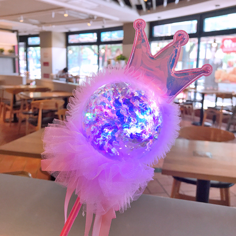 Bounce Ball Flashing Light Magic Wand Children's Birthday Party Gift Magic Stick Photo Fairy Wand