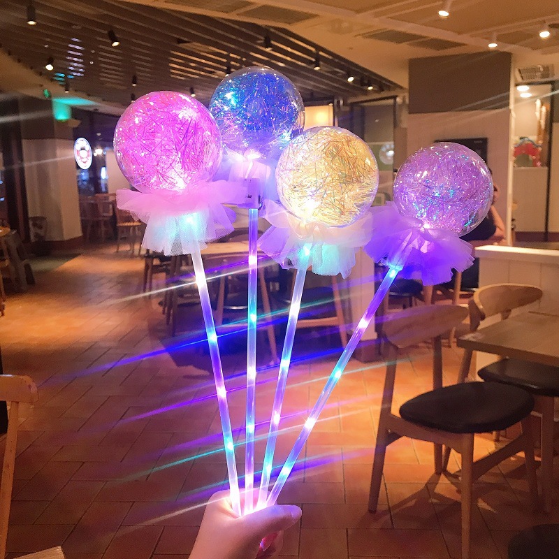 Bounce Ball Flashing Light Magic Wand Children's Birthday Party Gift Magic Stick Photo Fairy Wand
