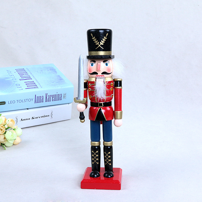 Factory Wooden Crafts New Puppet Christmas Scene Decoration Nutcracker Soldier King