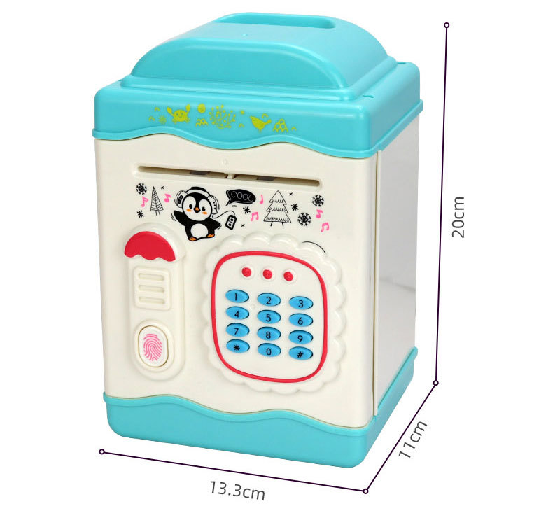 New Exotic Simulation Fingerprint Password Induction Piggy Bank ATM Automatic Money Roll Money Box Cartoon Creative Smart Toy New Exotic Simulation Fingerprint Password Induction Piggy Bank ATM Automatic Money Roll Money Box Cartoon Creative Smart Toy