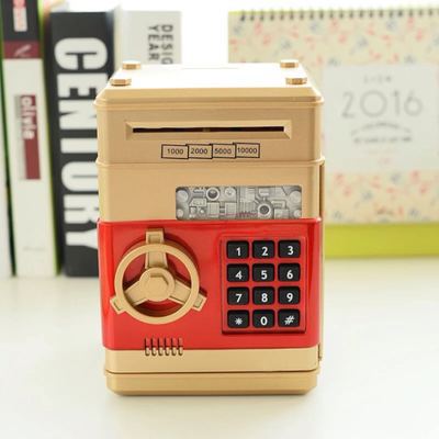 Creative Voice ATM Automatic Roll Money Coin Bank Smart Cash Machine Saving Money Pot Password Lock Safe Box