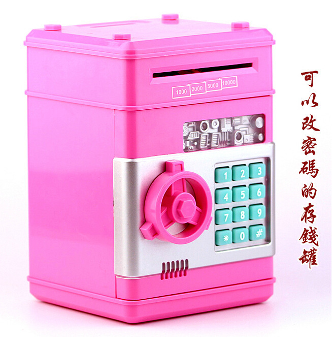Creative Voice ATM Automatic Roll Money Coin Bank Smart Cash Machine Saving Money Pot Password Lock Safe Box
