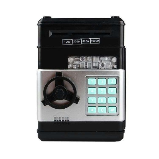 Creative Voice ATM Automatic Roll Money Coin Bank Smart Cash Machine Saving Money Pot Password Lock Safe Box