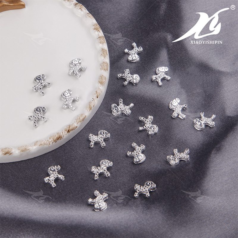 Cross-Border Hot Sale Trojan Manicure Jewelry Flat Bottom Resin Drill DIY Nail Rhinestone Nail Beauty Accessories Factory Direct Supply
