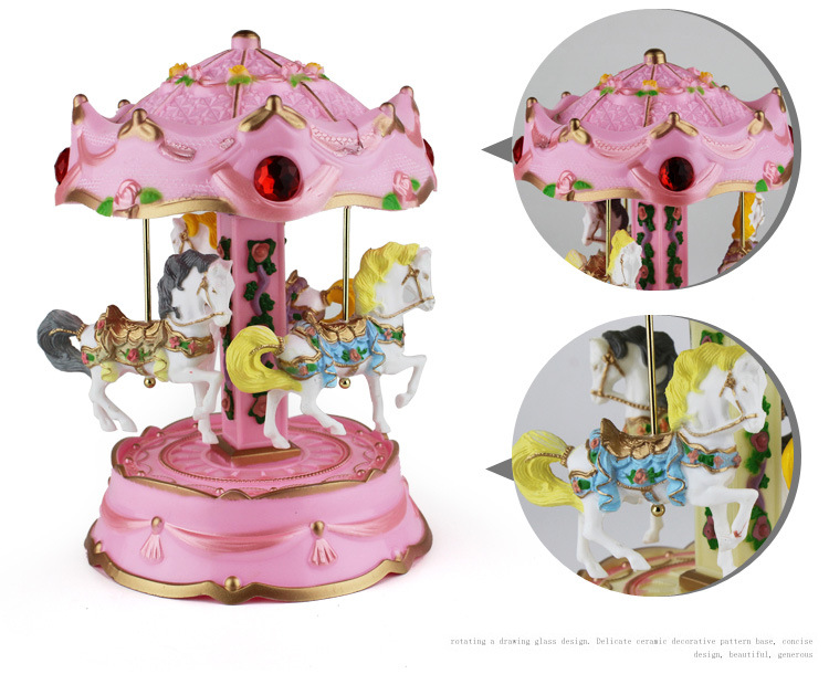 Cross-Border E-Commerce Revolving Light Trojan Music Box Music Box Children's Birthday Gifts Cake Decorative Ornaments Cross-Border E-Commerce Revolving Light Trojan Music Box Music Box Children's Birthday Gifts Cake Decorative Ornaments