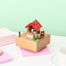 Creative Rotational Trojan Music Box Music Box Children's Toy Carousel Home Decoration Christmas Decorations