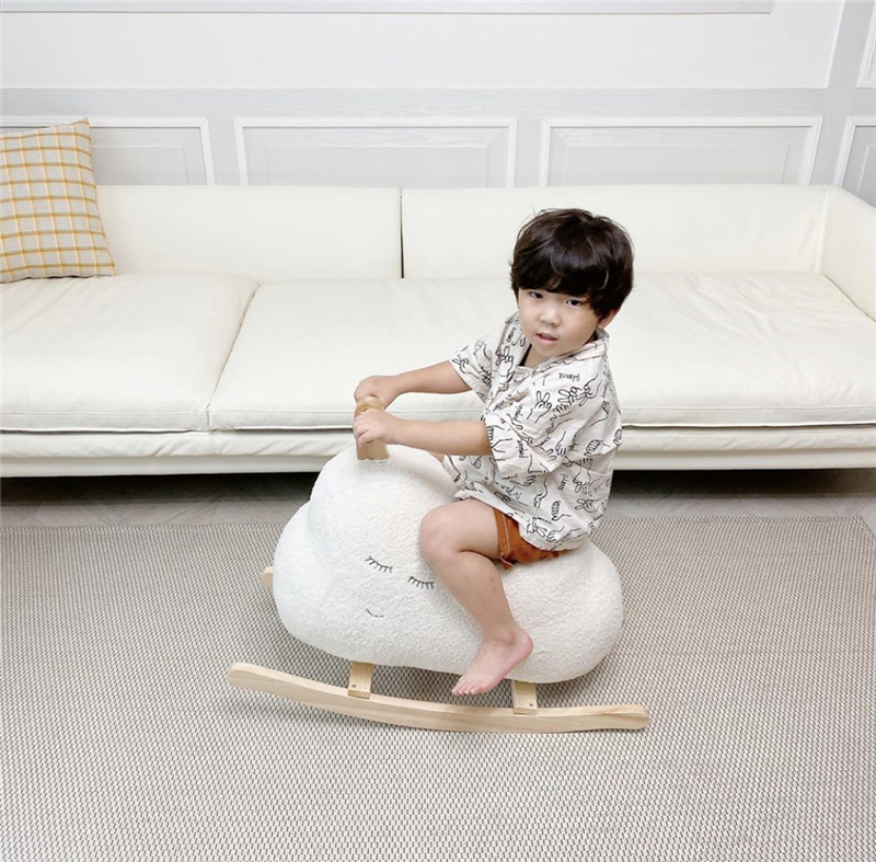 Korean Ins Children's Toy Trojan Baby Rocking Horse Solid Wood Adult Sitting Trojan Korean Ins Children's Toy Trojan Baby Rocking Horse Solid Wood Adult Sitting Trojan