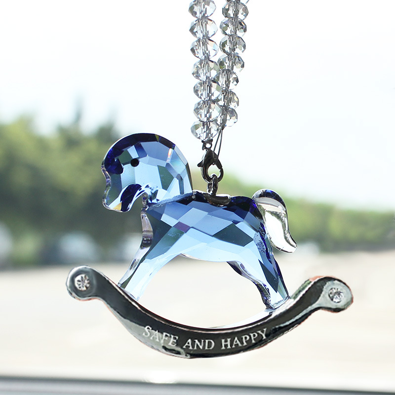 New Car Pendant Crystal Trojan High-End Car Accessories Star Rearview Mirror Pendant Pendant Cute Jewelry New Car Pendant Crystal Trojan High-End Car Accessories Star Rearview Mirror Pendant Pendant Cute Jewelry
