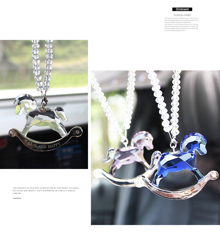 New Car Pendant Crystal Trojan High-End Car Accessories Star Rearview Mirror Pendant Pendant Cute Jewelry New Car Pendant Crystal Trojan High-End Car Accessories Star Rearview Mirror Pendant Pendant Cute Jewelry