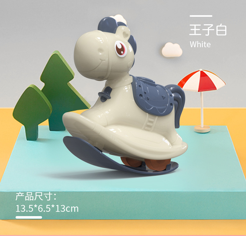 Cute Rocking Horse Walker Car Two-in-One Push-on Chain Sliding Wooden Trojan Cute Rocking Horse Walker Car Two-in-One Push-on Chain Sliding Wooden Trojan