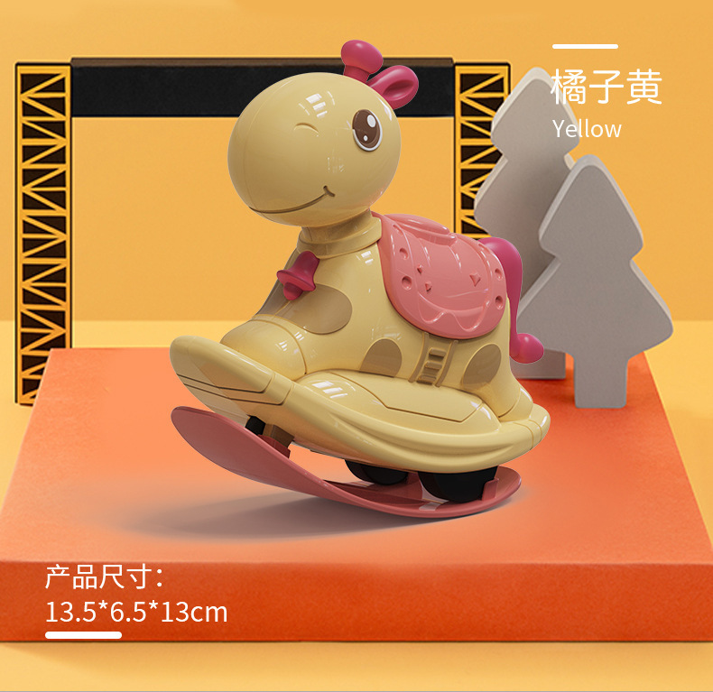 Cute Rocking Horse Walker Car Two-in-One Push-on Chain Sliding Wooden Trojan Cute Rocking Horse Walker Car Two-in-One Push-on Chain Sliding Wooden Trojan