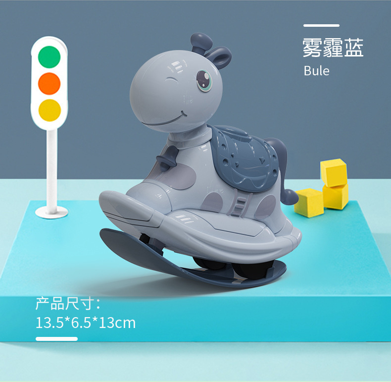 Cute Rocking Horse Walker Car Two-in-One Push-on Chain Sliding Wooden Trojan Cute Rocking Horse Walker Car Two-in-One Push-on Chain Sliding Wooden Trojan