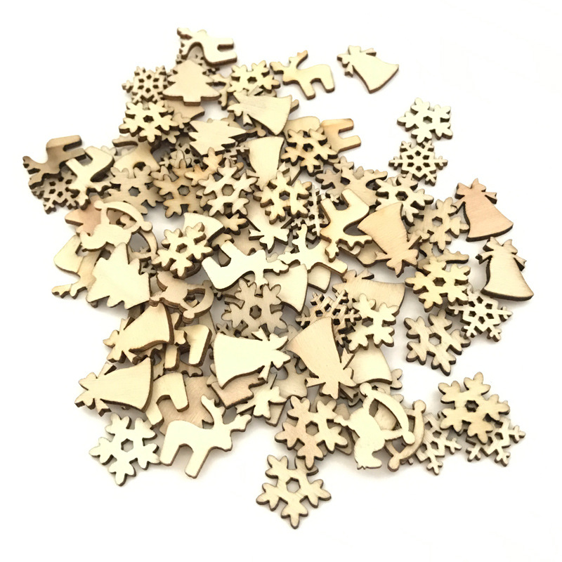 Spot Christmas Cartoon Snowflake Wood Slice Christmas Tree Christmas Trojan Deer DIY Handmade Accessories 100 Pcsbag Spot Christmas Cartoon Snowflake Wood Slice Christmas Tree Christmas Trojan Deer DIY Handmade Accessories 100 Pcsbag
