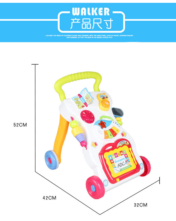 Infant Baby Walker Baby Carriage Music Baby Walker Adjustable Speed Anti-Rollover Baby Kids Bike Toy Infant Baby Walker Baby Carriage Music Baby Walker Adjustable Speed Anti-Rollover Baby Kids Bike Toy