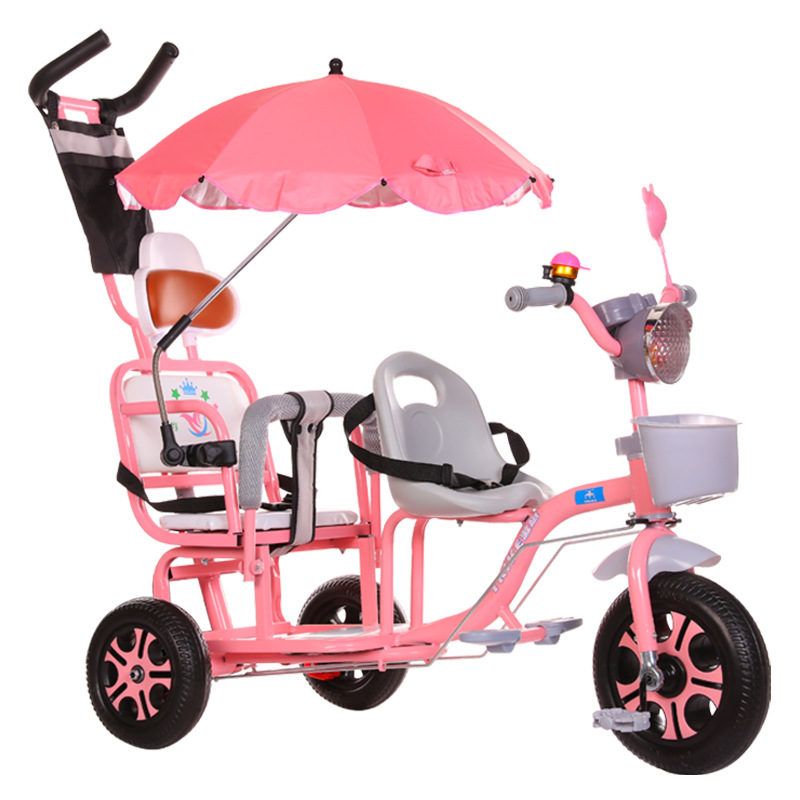 Double Children Tricycle Baby Bicycle Twin Trolley Baby Two-Child Stroller Large Size 1-3-6Baby Bike  
