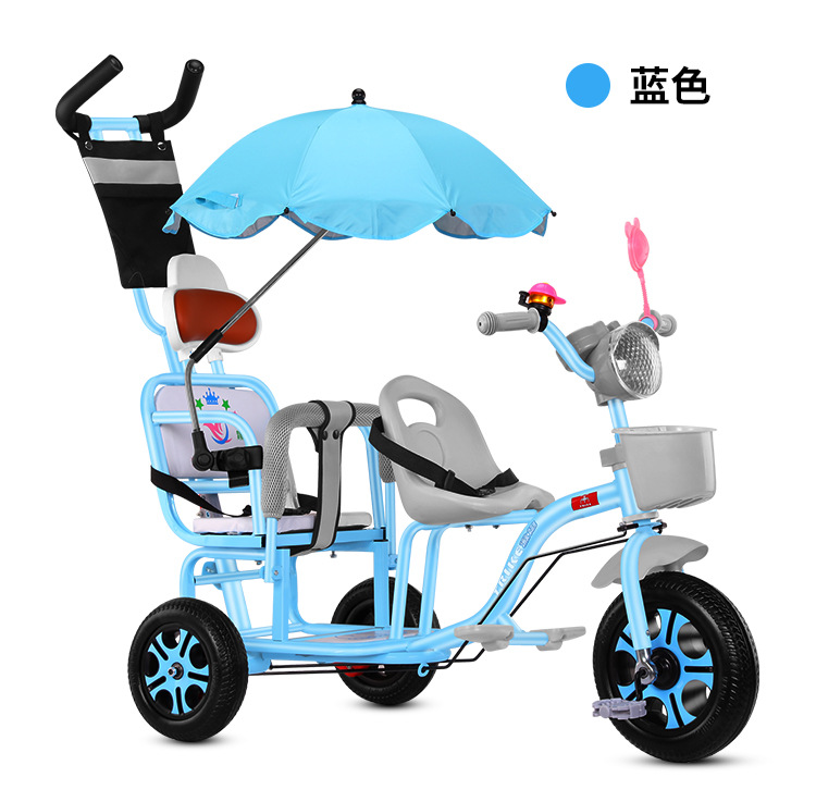 Double Children Tricycle Baby Bicycle Twin Trolley Baby Two-Child Stroller Large Size 1-3-6Baby Bike Double Children Tricycle Baby Bicycle Twin Trolley Baby Two-Child Stroller Large Size 1-3-6Baby Bike