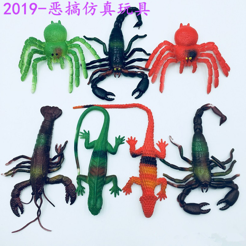 Animal Simulation Lizard Scorpion Spider Marine Animal Stall Hot Sale Trick Pressure Reduction Toy Plastic Spider