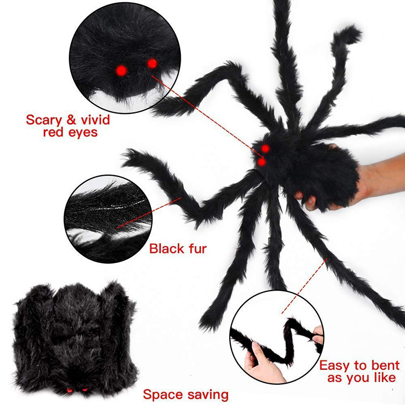 Decoration Props Funny Funny Plush Spider Haunted House Bar Mall Secret Room Horror Scene Layout Plastic Spider Decoration Props Funny Funny Plush Spider Haunted House Bar Mall Secret Room Horror Scene Layout Plastic Spider