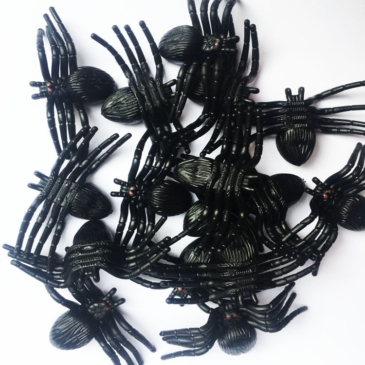 Simulation Spider April Fool&#039;s Day Halloween New Exotic Decorative Commodity Model Small Toy Black Plastic PVC Spider