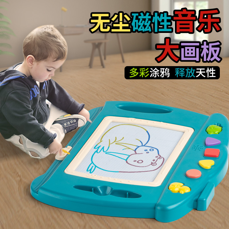 Large Children&#039;s Drawing Board Magnetic Drawing Board Color Little Child Toddler 1-3 Years Old Toy Men and Women Baby Doodle Board