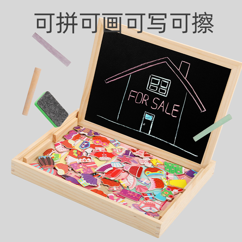 MWZ Educational Toys Magnetic Zodiac Cartoon Girl Dress up Joypin Drawing Magnetic Toy