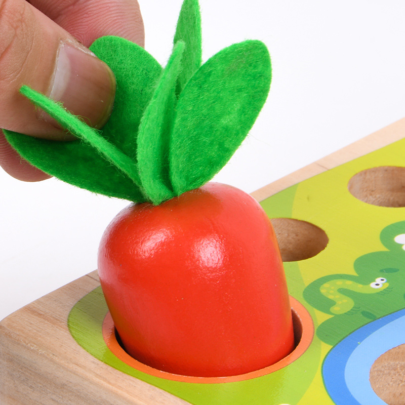 magnetic fishing toy baby puzzle early education puzzle catch insects catch insects pull radish parent child interaction