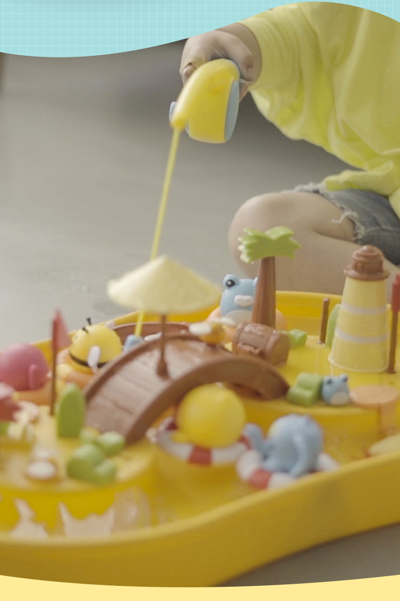 B. Duck Small Yellow Duck Beach Water Playing Toy Fishing Toy Children Education Magnetic Fishing Sand Table Set