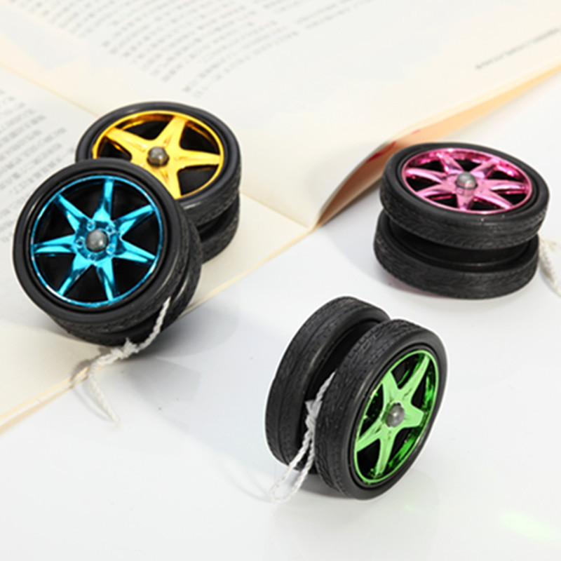 A6643 Electroplated Wheel Yo-Yo Walking Ball Yoyo Children&#039;s Night Market YOYO Ball