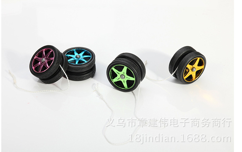 A6643 Electroplated Wheel Yo-Yo Walking Ball Yoyo Children's Night Market YOYO Ball