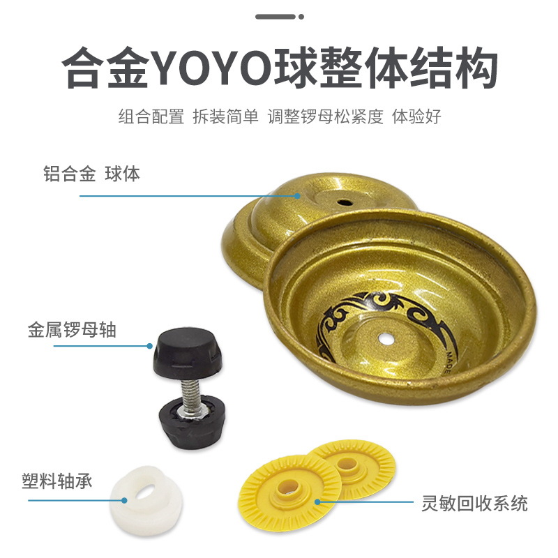 Alloy Yo-Yo Yoyo Boy Burst Spin Yo-Yo Ball Wire Control Toys Small Gifts for Children Stall Goods Wholesale