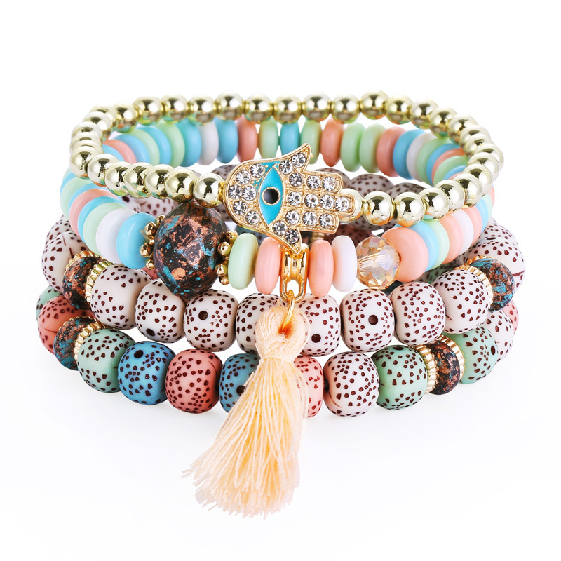 New MultiLayer Bracelet Bohemian Tassel Pendant Beaded Ethnic Scenic Spot Souvenir Decorative Bracelet