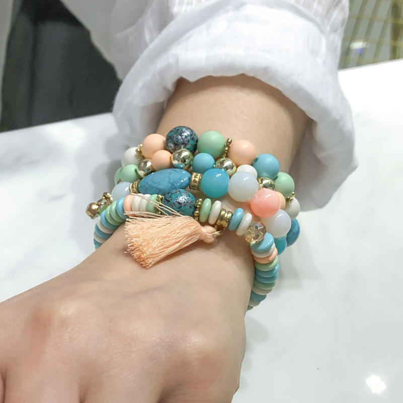 New MultiLayer Bracelet Bohemian Tassel Pendant Beaded Ethnic Scenic Spot Souvenir Decorative Bracelet New MultiLayer Bracelet Bohemian Tassel Pendant Beaded Ethnic Scenic Spot Souvenir Decorative Bracelet