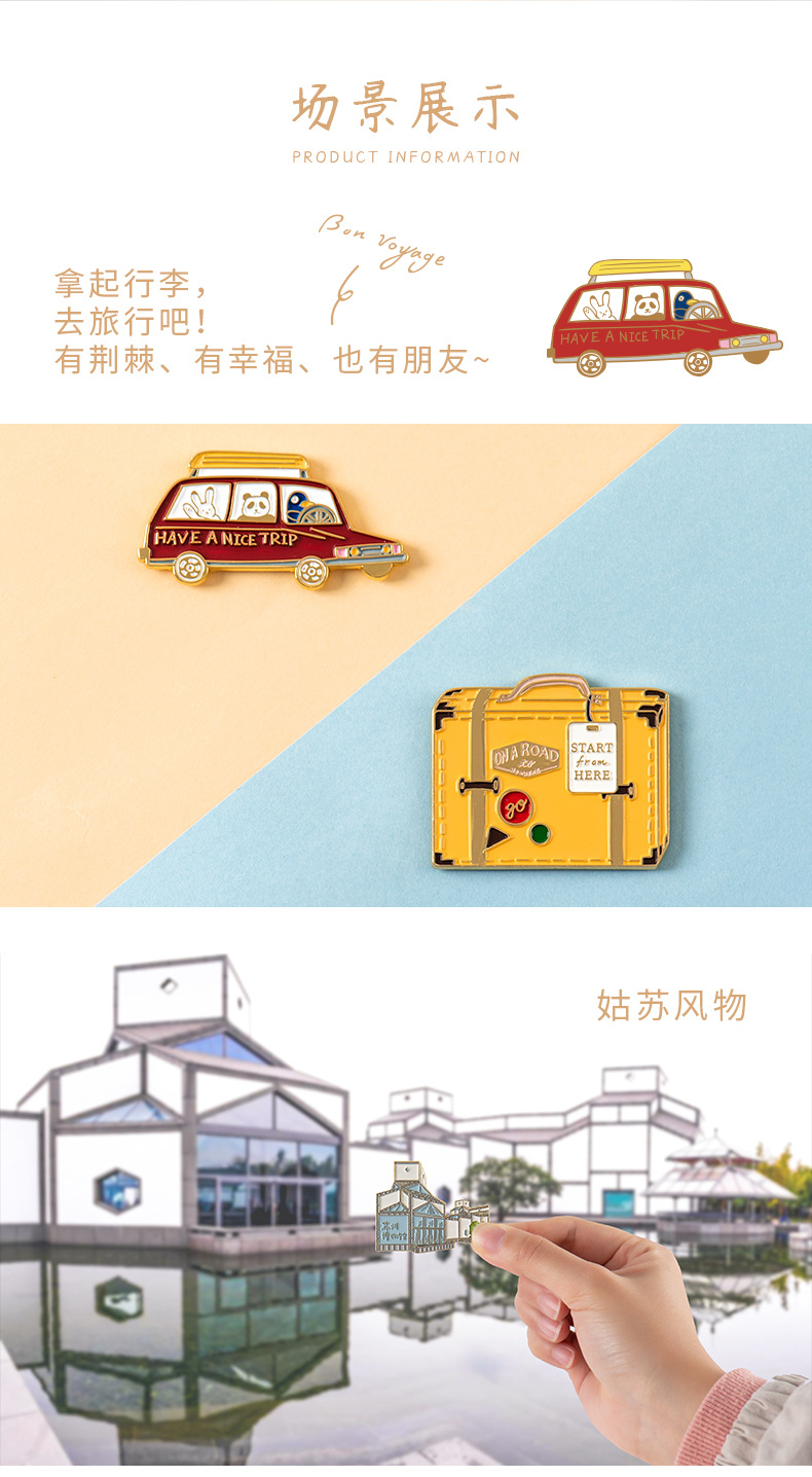 Metal Refrigerator Stickers Cartoon Cultural and Creative Gifts Paint Refrigerator Magnet Tourism Scenic souvenir Metal Refrigerator Stickers Cartoon Cultural and Creative Gifts Paint Refrigerator Magnet Tourism Scenic souvenir