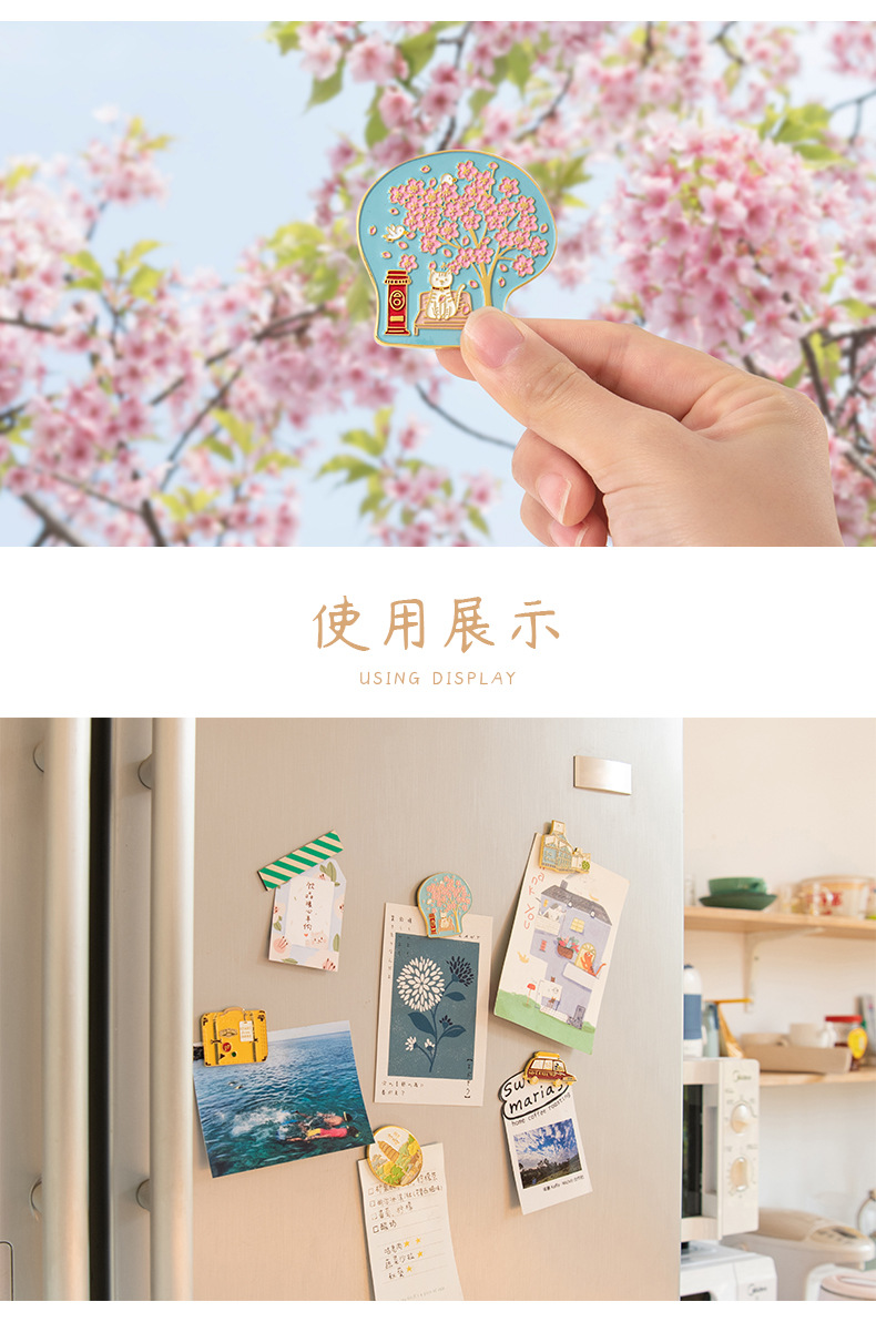 Metal Refrigerator Stickers Cartoon Cultural and Creative Gifts Paint Refrigerator Magnet Tourism Scenic souvenir Metal Refrigerator Stickers Cartoon Cultural and Creative Gifts Paint Refrigerator Magnet Tourism Scenic souvenir