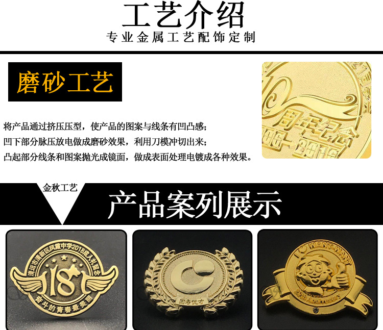 Golden M Badge University Logo Production Individual Badge Baking Varnish Commemorative Medal Enterprise souvenir Golden M Badge University Logo Production Individual Badge Baking Varnish Commemorative Medal Enterprise souvenir