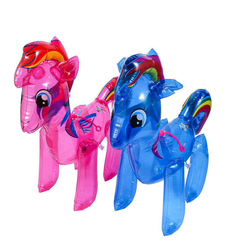 Manufacturers direct children inflatable toys wholesale Rainbow horse glow inflatable horse with elastic rope frog Manufacturers direct children inflatable toys wholesale Rainbow horse glow inflatable horse with elastic rope frog