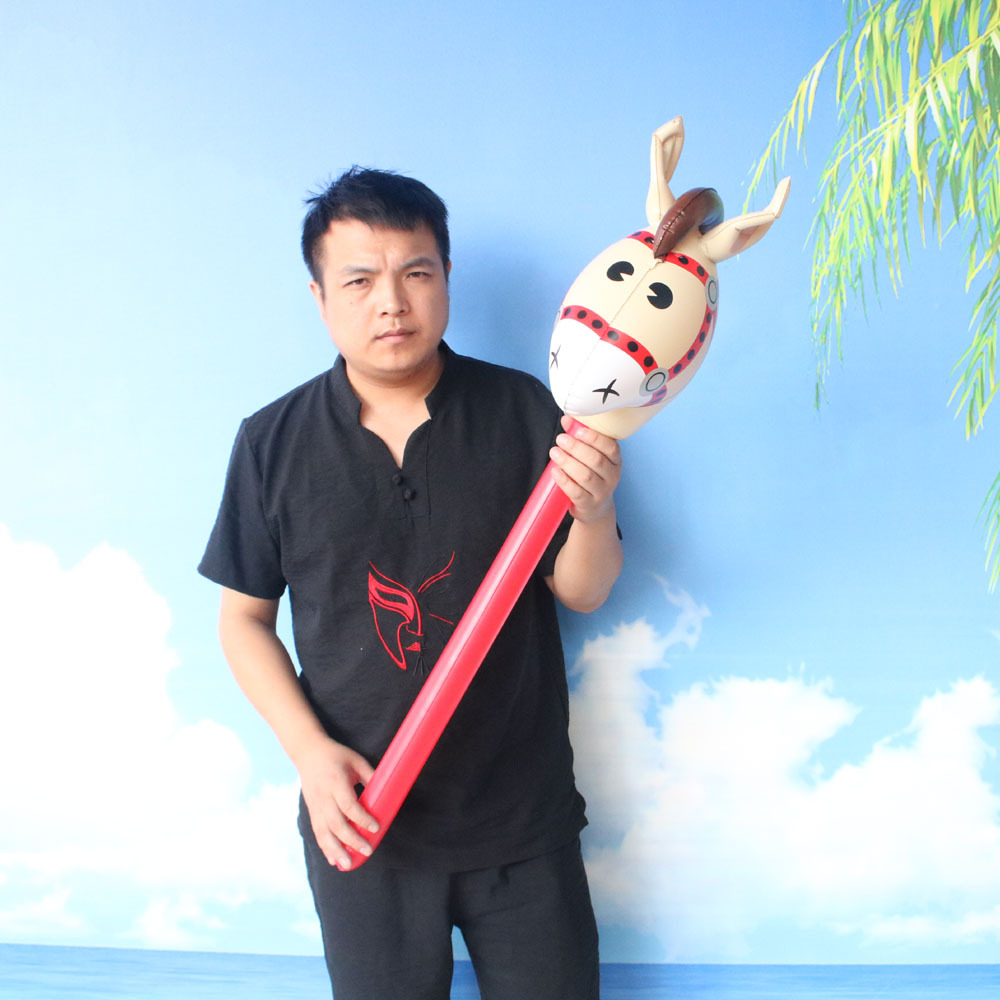 Perennial Spot Inflatable Horse Head Stick Inflatable Unicorn Stick Children Toy Stick Horse Stick Inflatable Horse